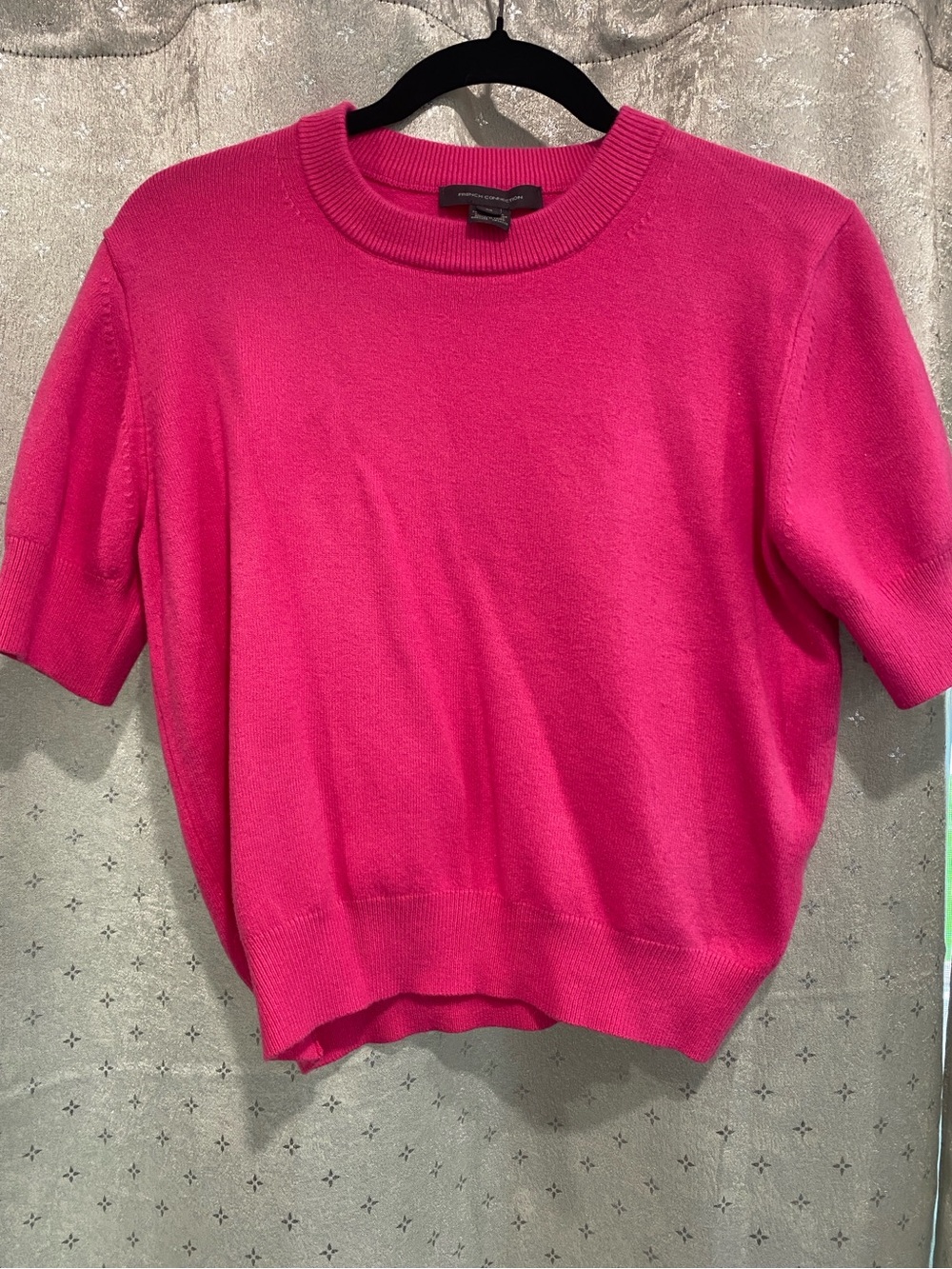 French Connection Hot Pink Crewneck Sweater